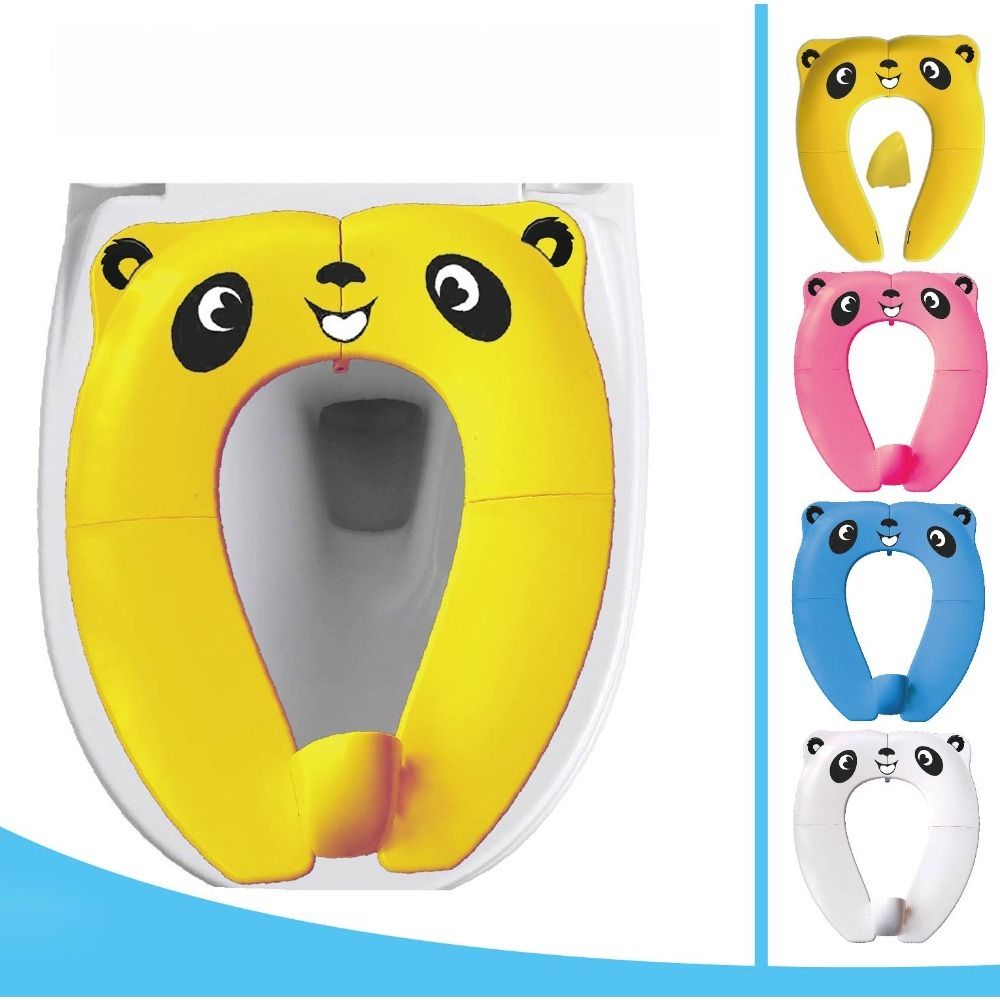 Toddler Potty Training Seat - 휴대용 접이식 미끄럼 방지 실리콘 패드
