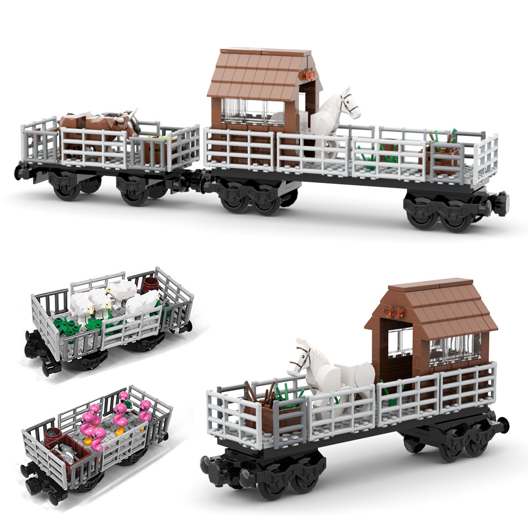 Lego Set Creator - MOC 기차 동물 운송 차량 빌딩