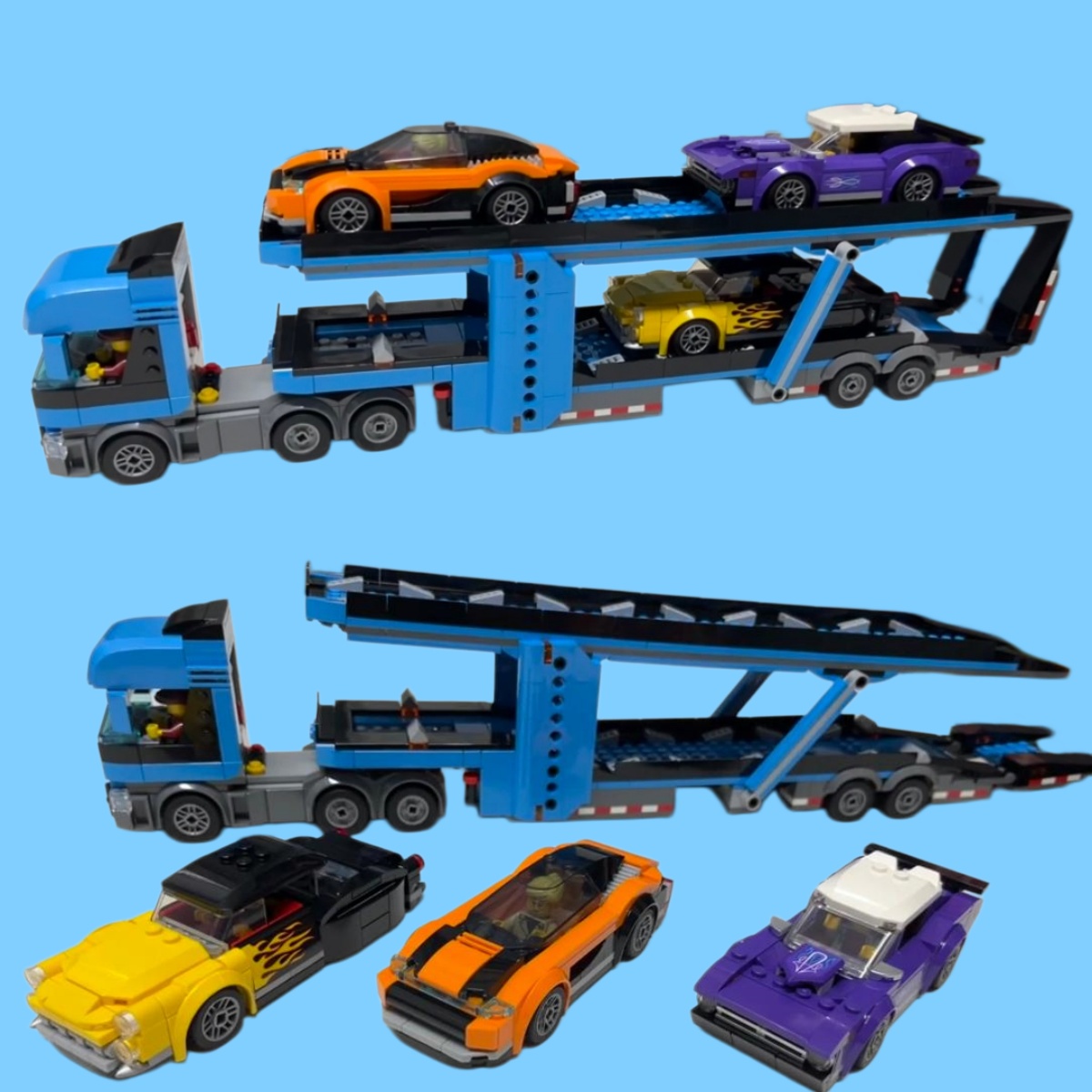 시티 시리즈 자동차 운송 트럭 빌딩 블록, 스포츠 레이 - Lego Set Creator 리뷰 및 가격