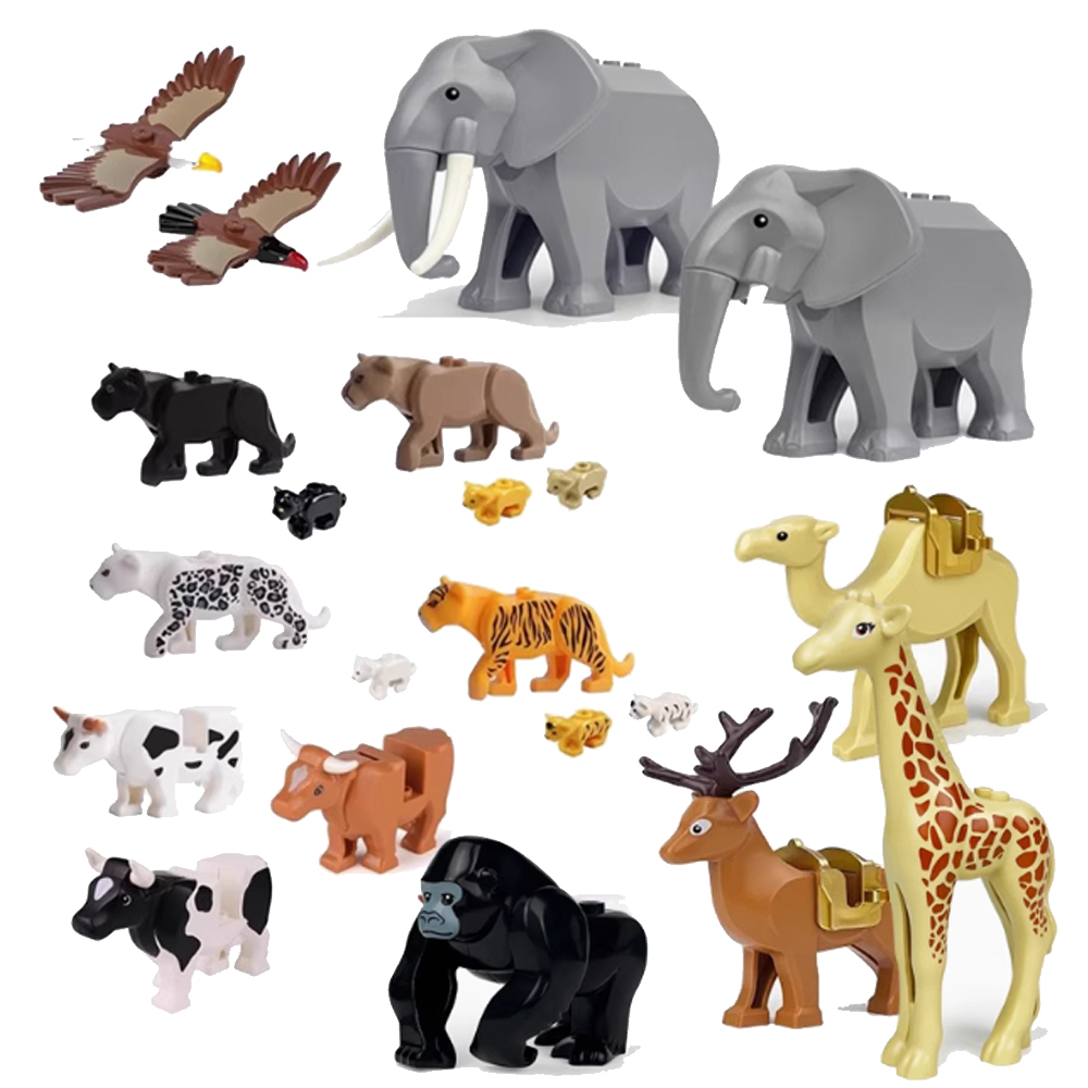 MOC 도시 동물 빌딩 블록 염소 코끼리 곰 악어 도마 - Lego Set Creator 리뷰 및 가격