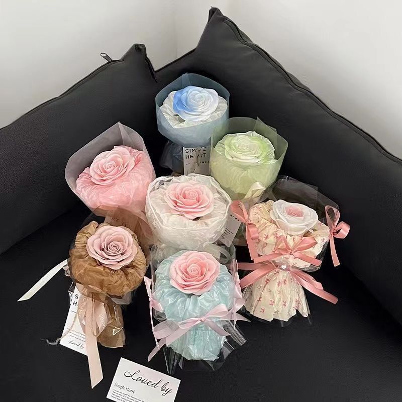 캔디 컬러 미니 부케 장식 데스크탑 시뮬레이션 비누 꽃 - Baby Products Soap 리뷰 및 가격