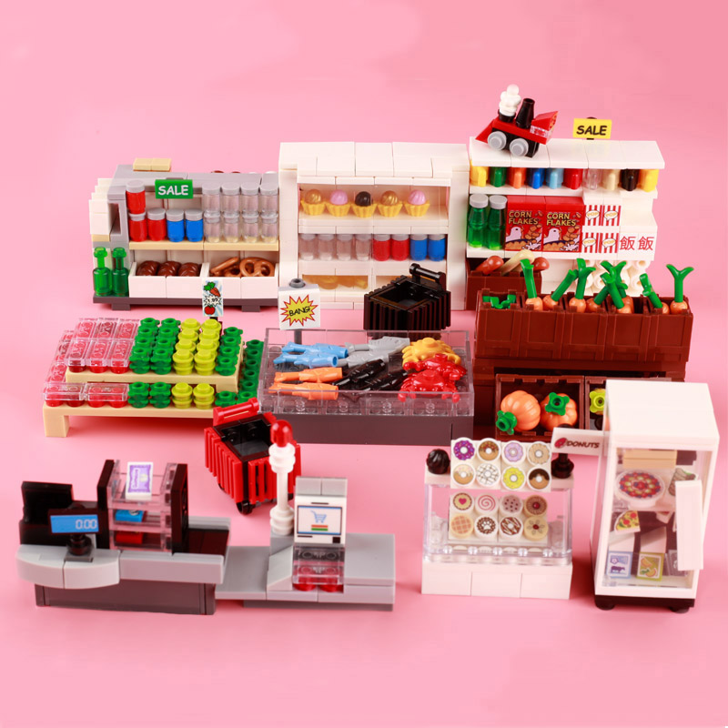 MOC 도시 슈퍼마켓 빌딩 블록 신선한 음식 해산물 빵 - Lego Set Creator 리뷰 및 가격