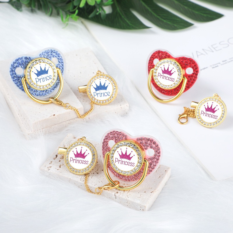 럭셔리 크라운 젖꼭지 클립 체인 세트, 베이비 샤워 선 - Baby Products Newborn 리뷰 및 가격